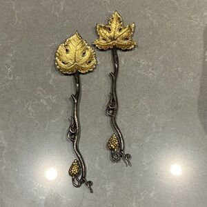 Elegant Gold Leaf and Vine serving pieces